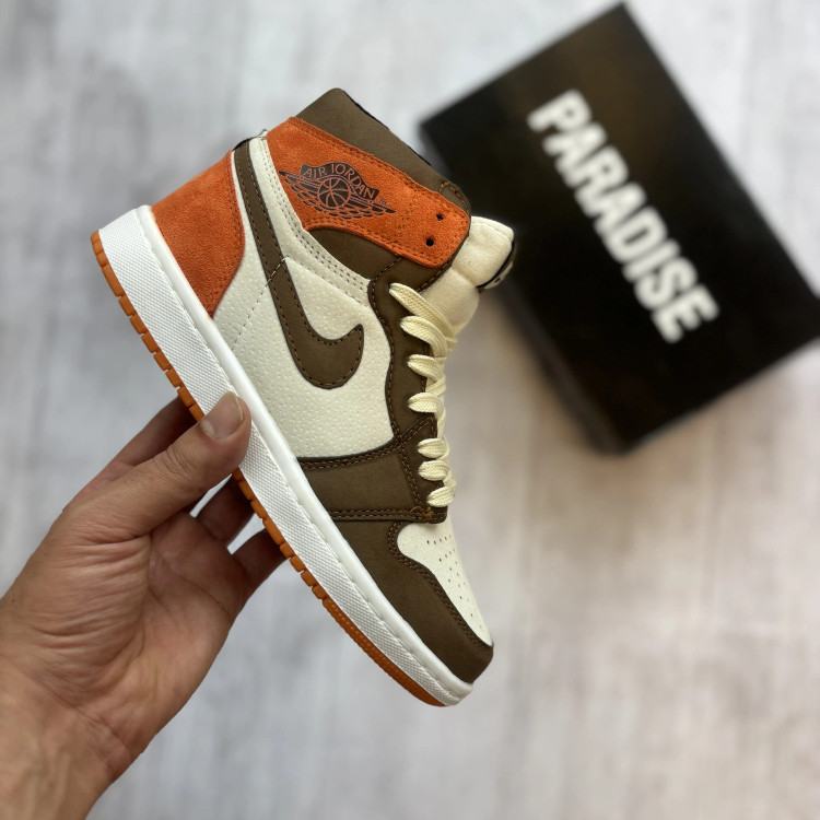 کفش و کتونی جردن وان قهوه ای نارنجی دخترانه