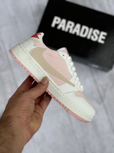 کفش و کتونی ترویس سفید صورتی دخترانه