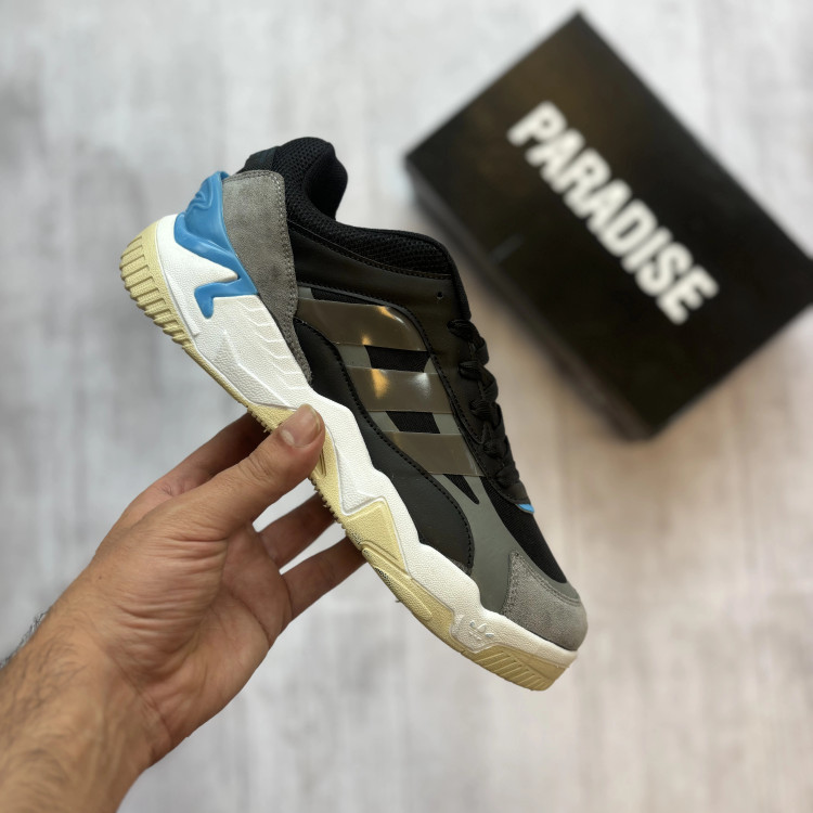 کفش و کتونی آدیداس مشکی طوسی مردانه