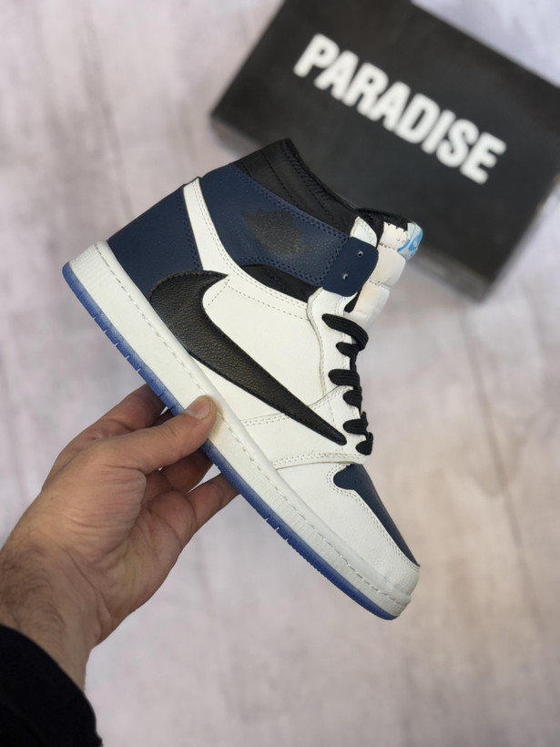 کفش و کتونی جردن ترویس ساقدار فرگمنت سفید ابی مردانه