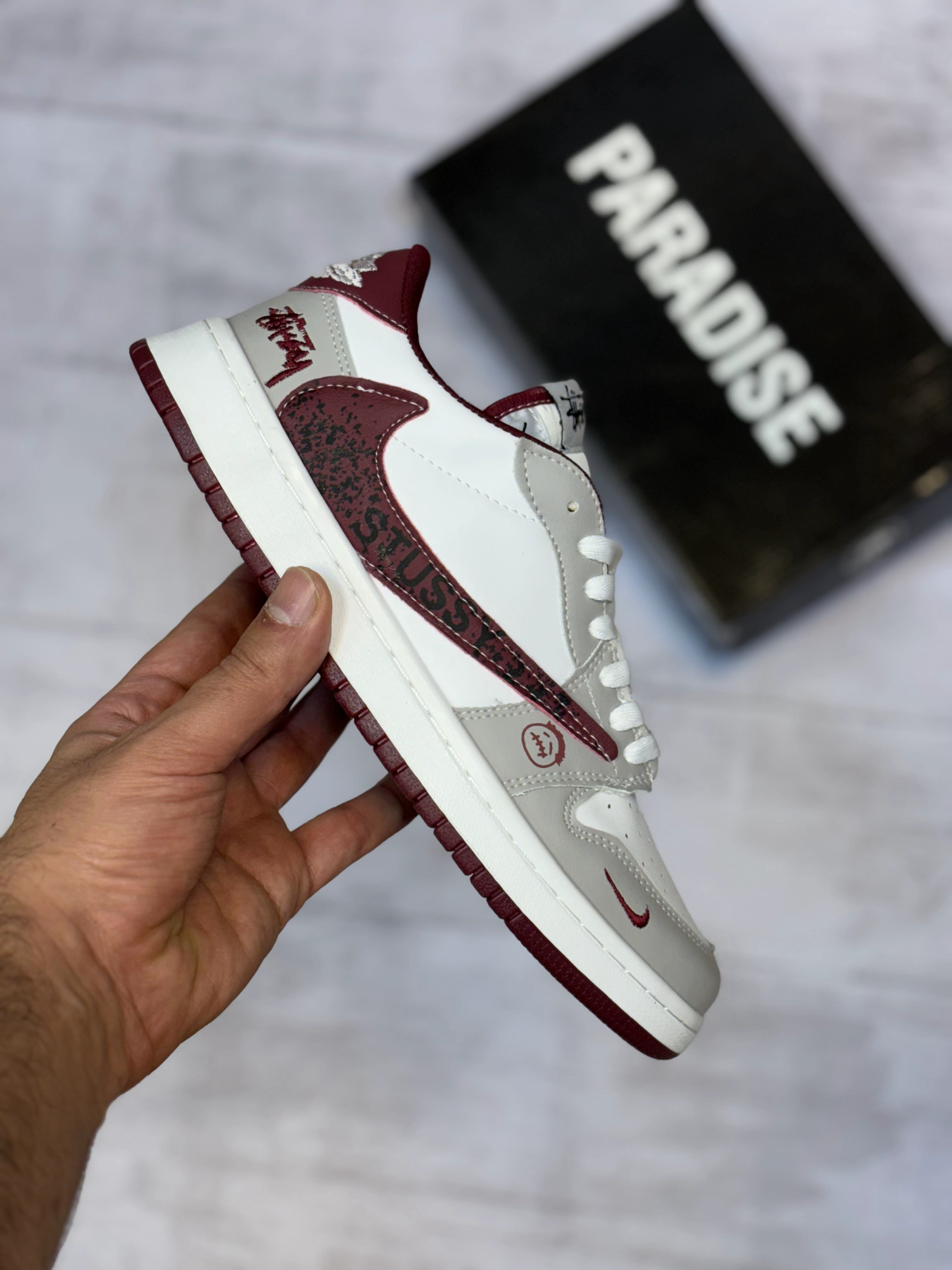 کفش و کتونی نایک جردن ترویس استاسی طوسی زرشکی دخترانه