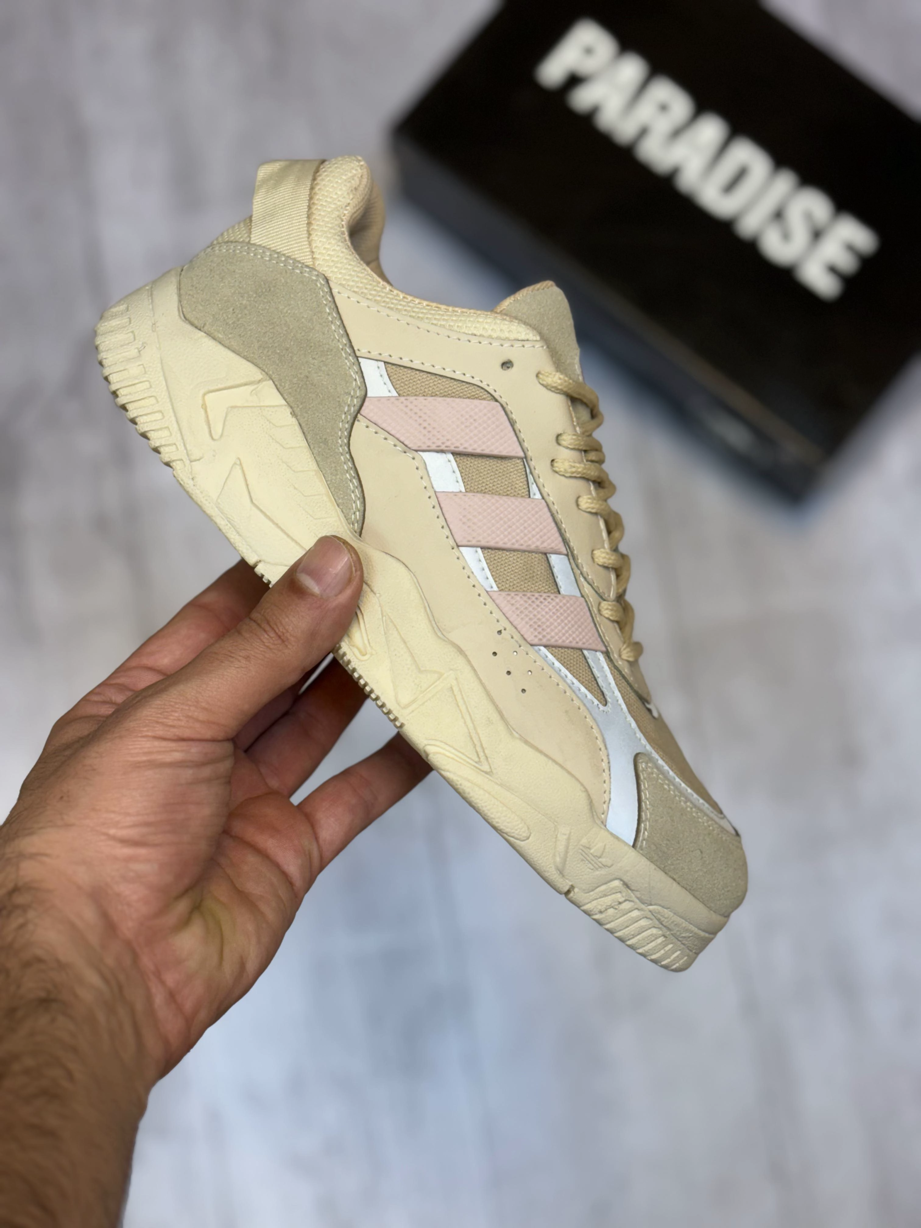 کفش و کتونی ادیداس نایت فال کرم صورتی دخترانه